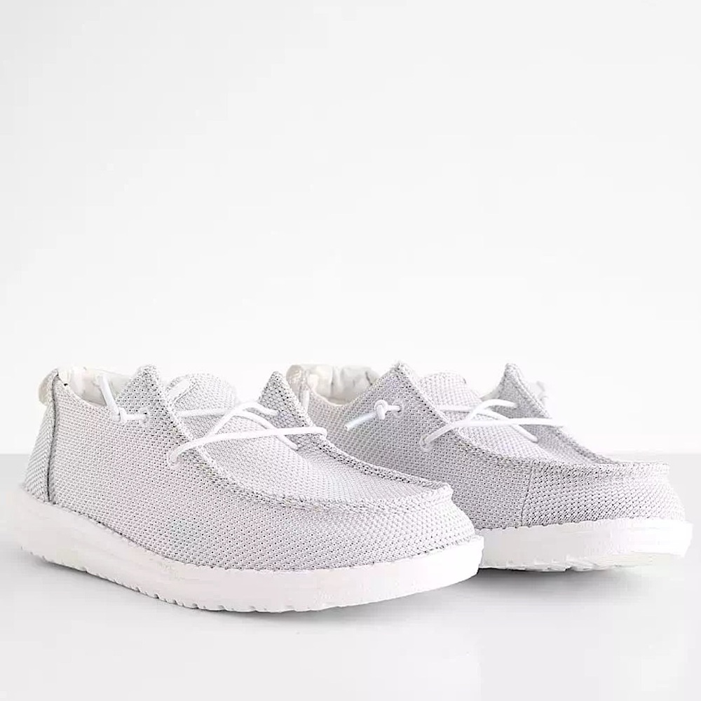 Hey Dude Womens Wendy Sox Shoe 9 Sox White Taping Slip‎ On Lightweight - Picture 2 of 11